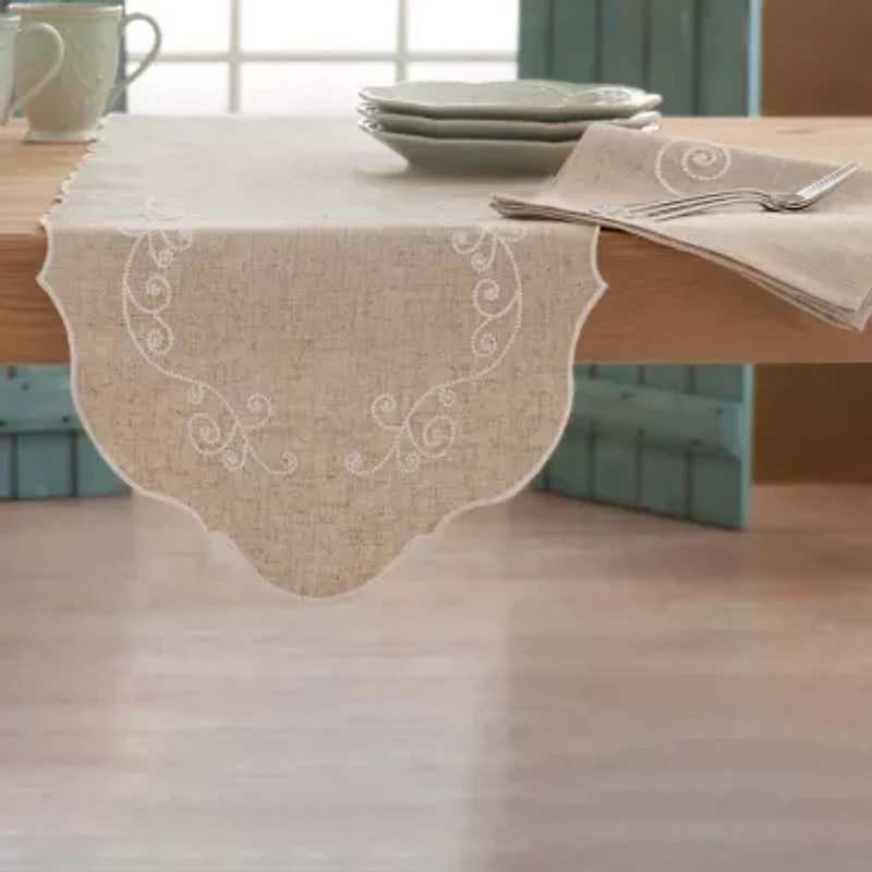 Lenox French Perle Embroidered Table Runner
