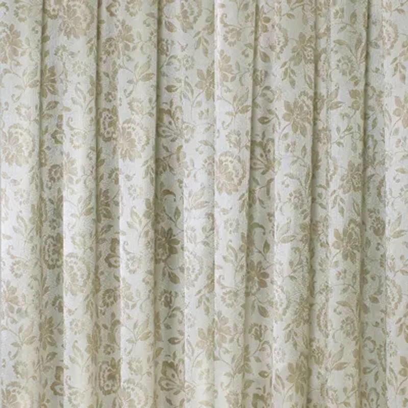 Regal Home Regency Watercolor Floral Rod Pocket Light-Filtering Single Curtain Panel