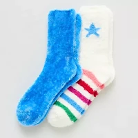 Mixit Cozy Chenille Womens 2 Pair Crew Socks