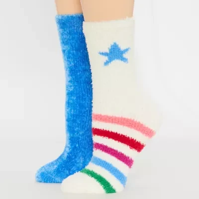 Mixit Cozy Chenille Womens 2 Pair Crew Socks