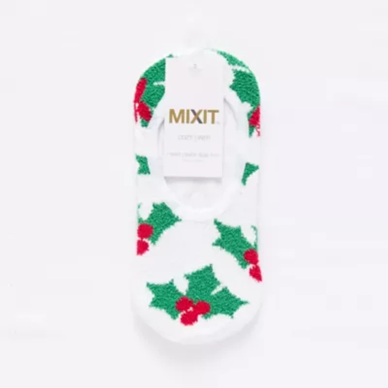 Mixit Holiday Cozy Womens 1 Pair Liner Socks