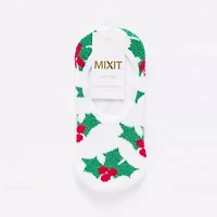 Mixit Holiday Cozy Womens 1 Pair Liner Socks