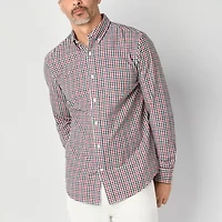 St. John's Bay Performance Oxford Mens Long Sleeve Classic Fit Button-Down Shirt