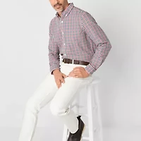 St. John's Bay Performance Oxford Mens Long Sleeve Classic Fit Button-Down Shirt