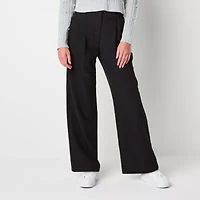 by&by Womens Juniors Wide Leg High Rise Trouser