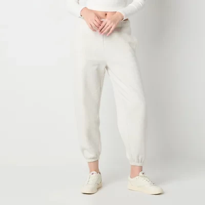 Arizona Womens Cinched Juniors Fleece Jogger Pant