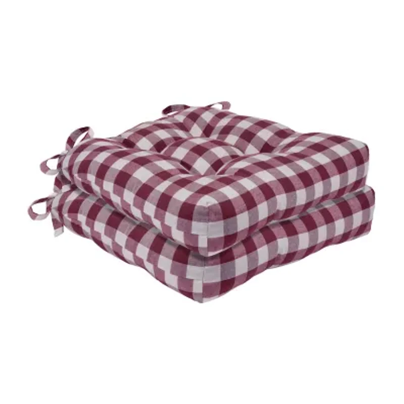 Achim Buffalo Check Tufted Dining Cushion