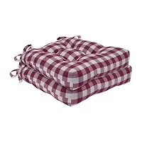 Achim Buffalo Check Tufted Dining Cushion