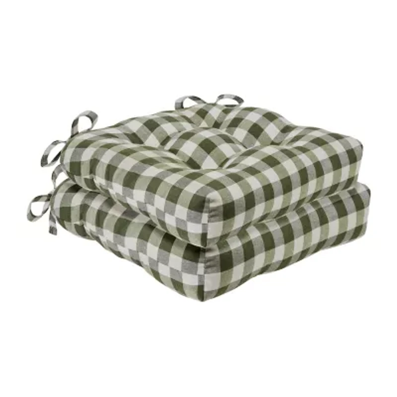 Achim Buffalo Check Tufted Dining Cushion