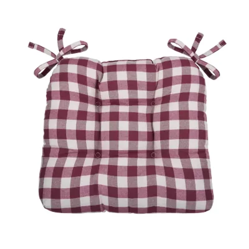 Achim Buffalo Check Tufted Dining Cushion