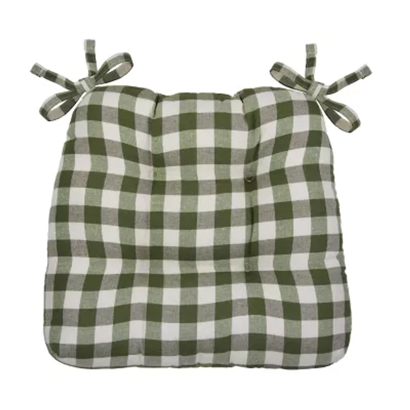 Achim Buffalo Check Tufted Dining Cushion