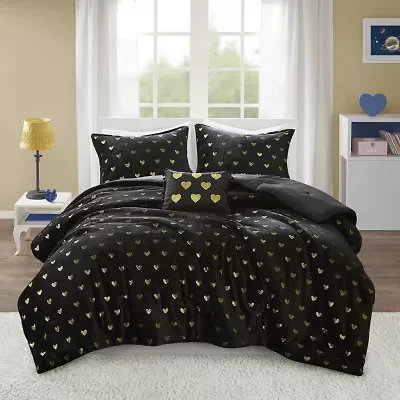 Intelligent Design Jenna Geometric Comforter Set with decorative pillow