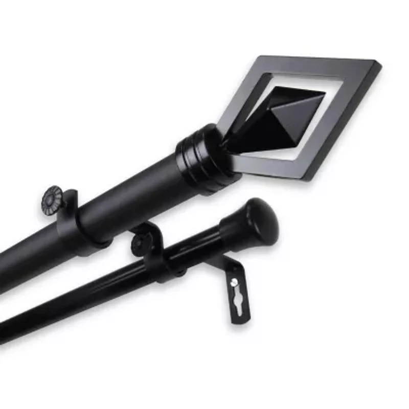 Rod Desyne Lenore 1" Adjustable Double Curtain