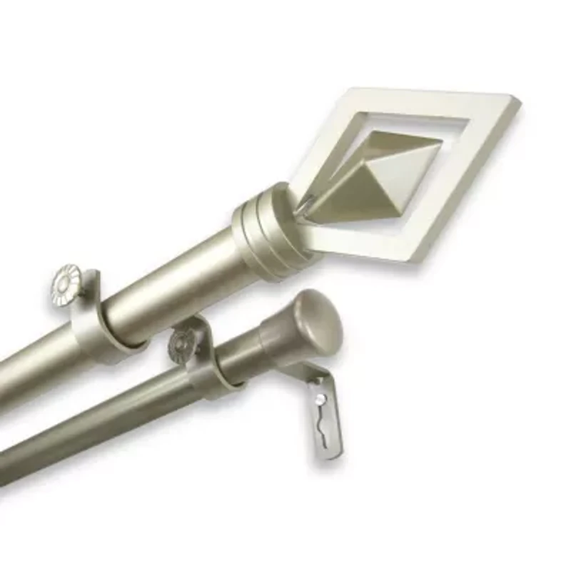 Rod Desyne Lenore 1" Adjustable Double Curtain