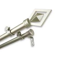 Rod Desyne Lenore 1" Adjustable Double Curtain