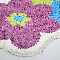 Town And Country Blossom Purple Bath Rug
