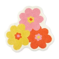 Town And Country Blossom Yellow Bath Rug