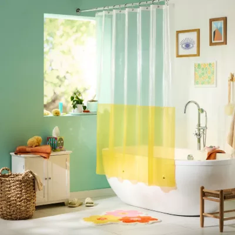 Town And Country Blossom Yellow Bath Rug