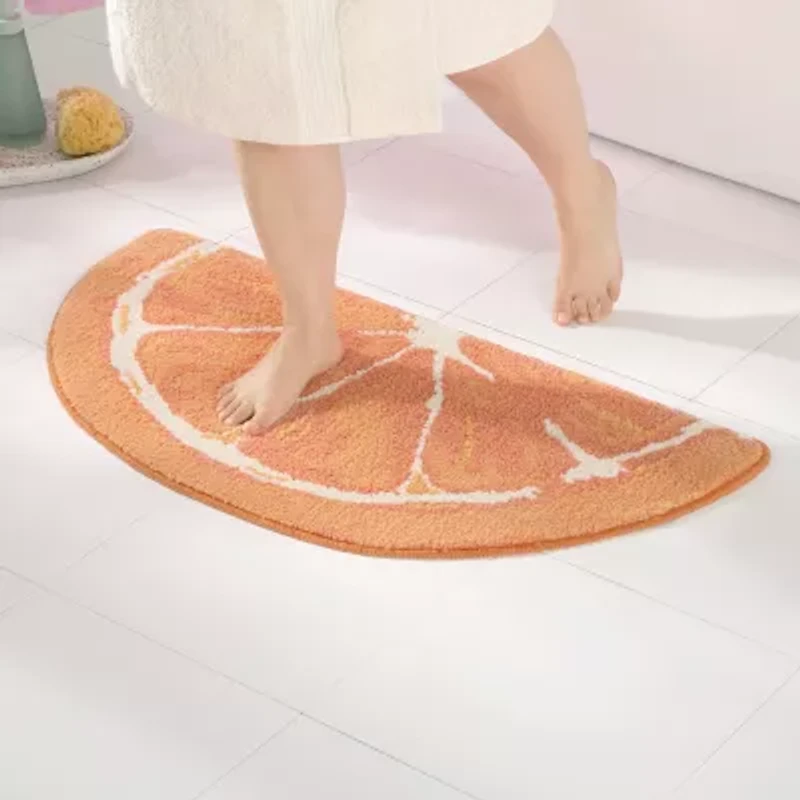 Town And Country Orange Bath Rug