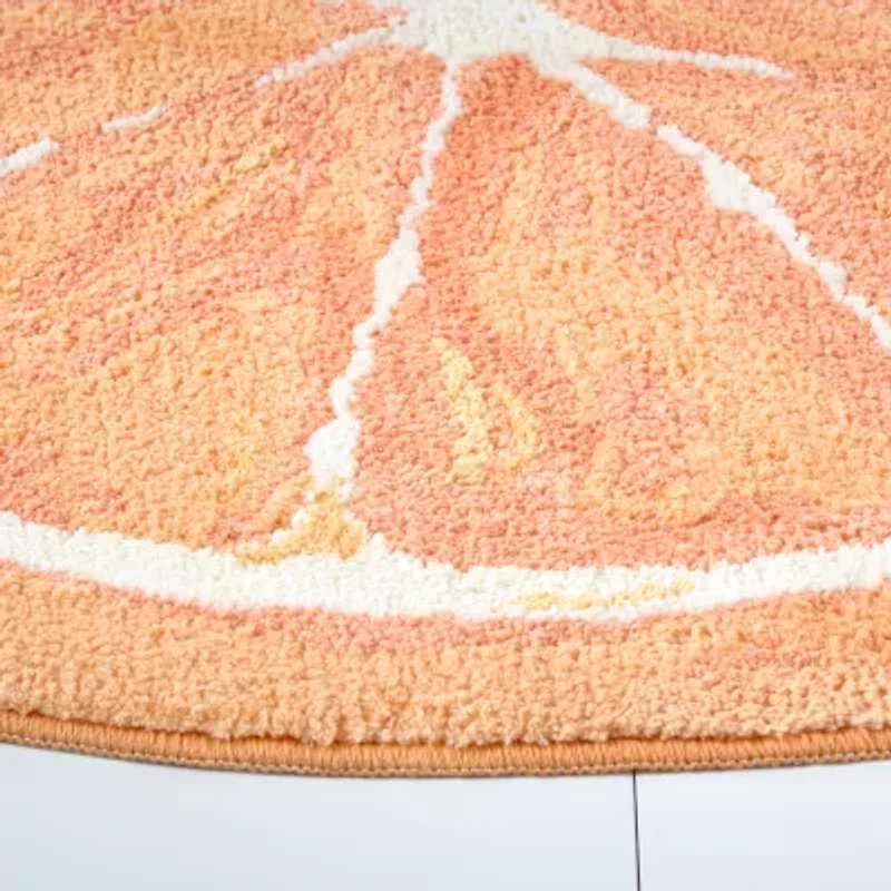 Town And Country Orange Bath Rug