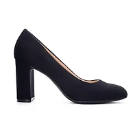 CL by Laundry Lofty Womens Round Closed Toe Block Heel Pumps