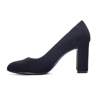CL by Laundry Lofty Womens Round Closed Toe Block Heel Pumps