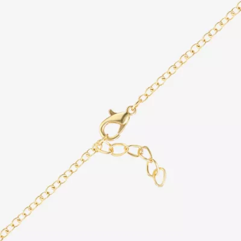 Unisex Adult 18K Gold Over Brass 6 1/2 Inch Solid Cable Heart Hello Kitty Kuromi Chain Bracelet