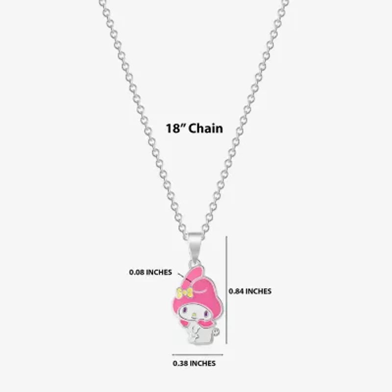Unisex Adult Crystal Pure Silver Over Brass 18 Inch Pendant Necklace