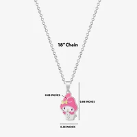 Unisex Adult Crystal Pure Silver Over Brass 18 Inch Pendant Necklace