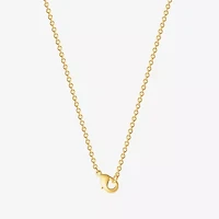 Unisex Adult Pink Crystal 18K Gold Over Brass Inch Pendant Necklace