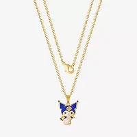 Unisex Adult Pink Crystal 18K Gold Over Brass Inch Pendant Necklace