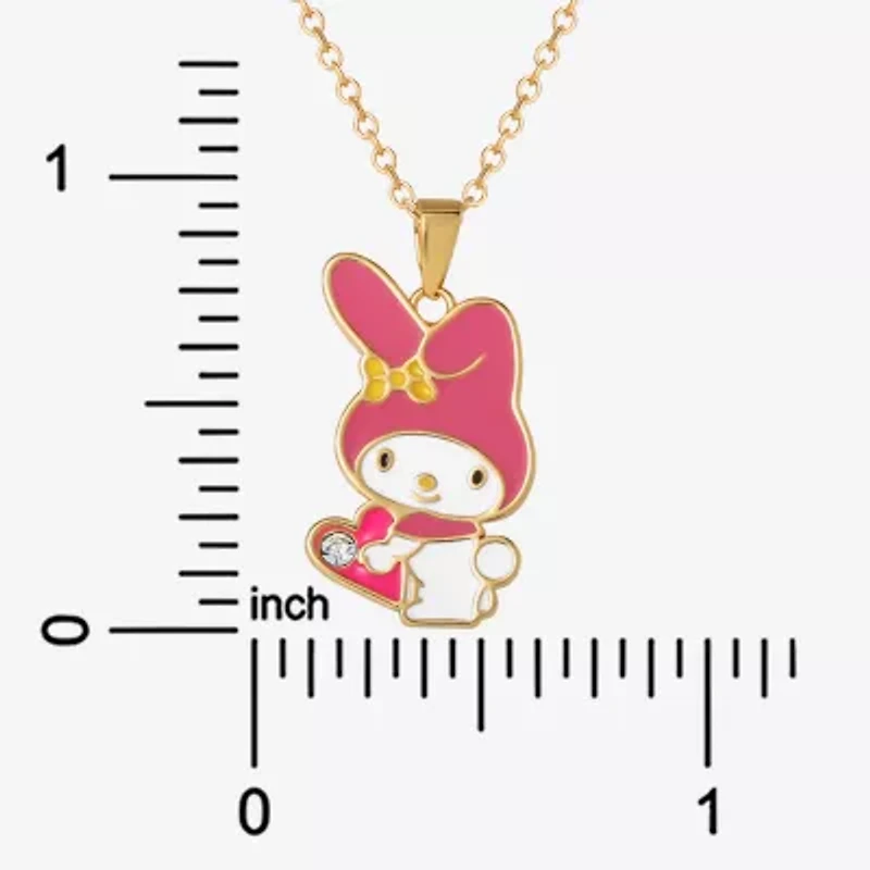 Unisex Adult Crystal 18K Gold Over Brass 18 Inch Pendant Necklace
