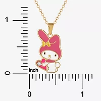 Unisex Adult Crystal 18K Gold Over Brass 18 Inch Pendant Necklace