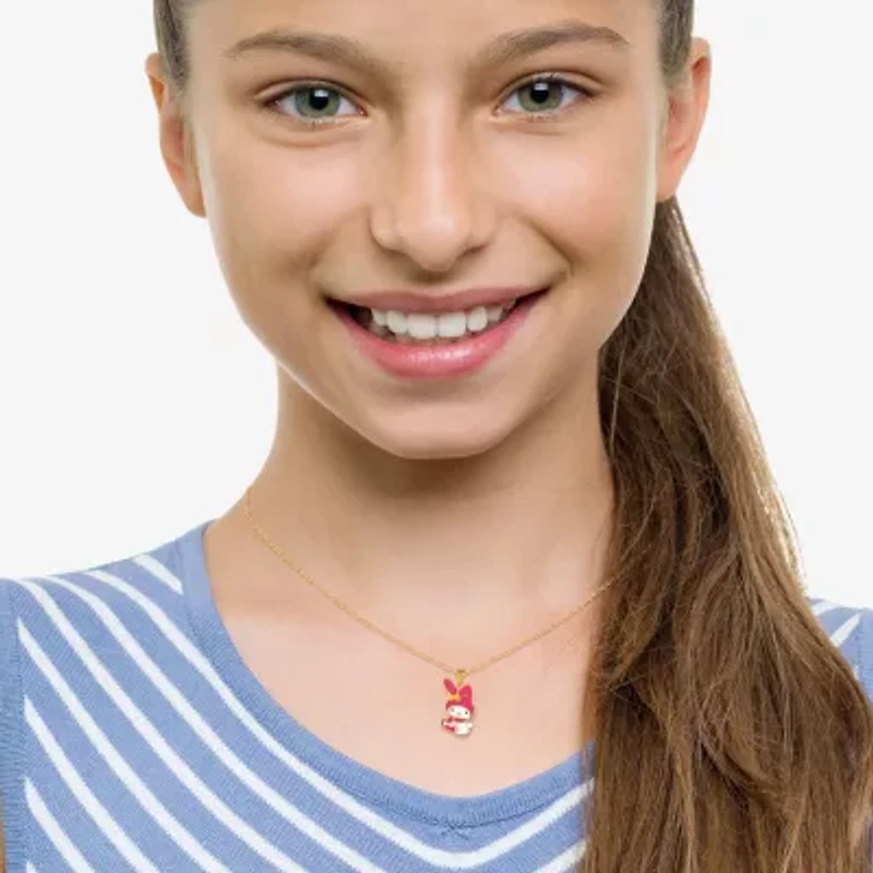 Unisex Adult Crystal 18K Gold Over Brass 18 Inch Pendant Necklace