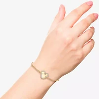 Disney Classics Unisex Adult Crystal 18K Gold Over Brass Mickey Mouse Bolo Bracelet