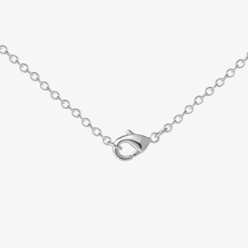 Disney Classics Unisex Adult Crystal Pure Silver Over Brass Inch Pendant Necklace