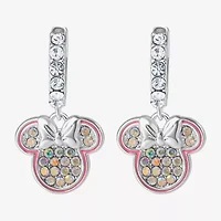 Disney Classics Unisex Adult Crystal 24.2mm Minnie Mouse Hoop Earrings