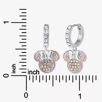Disney Classics Unisex Adult Crystal 24.2mm Minnie Mouse Hoop Earrings