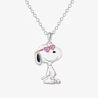 Disney Classics Love Unisex Adult Pure Silver Over Brass 18 Inch Pendant Necklace