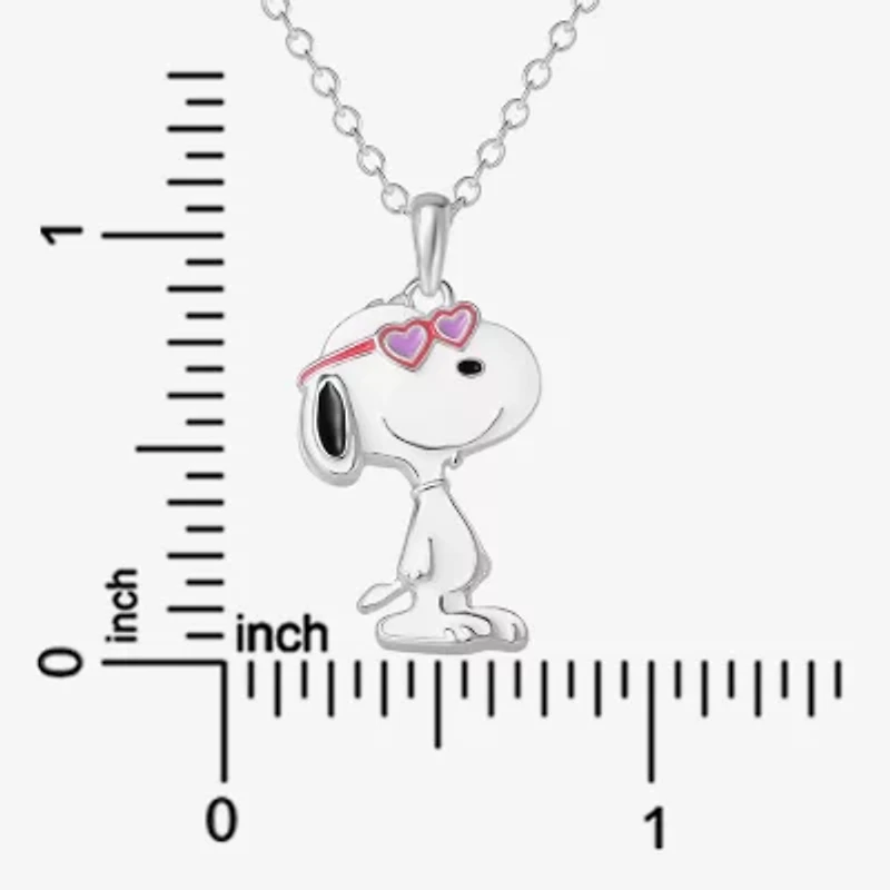 Disney Classics Love Unisex Adult Pure Silver Over Brass 18 Inch Pendant Necklace