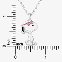 Disney Classics Love Unisex Adult Pure Silver Over Brass 18 Inch Pendant Necklace