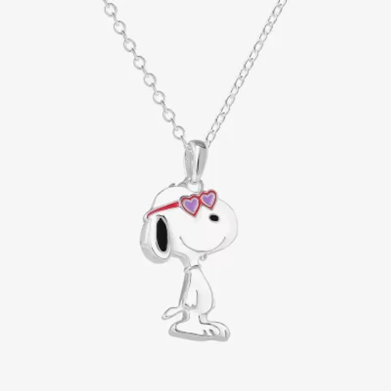 Disney Classics Love Unisex Adult Pure Silver Over Brass 18 Inch Pendant Necklace