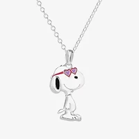 Disney Classics Love Unisex Adult Pure Silver Over Brass 18 Inch Pendant Necklace
