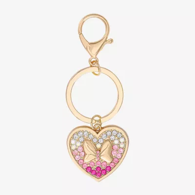 Gold Tone Minnie Mouse Bow Key Chain