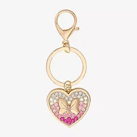 Gold Tone Minnie Mouse Bow Key Chain