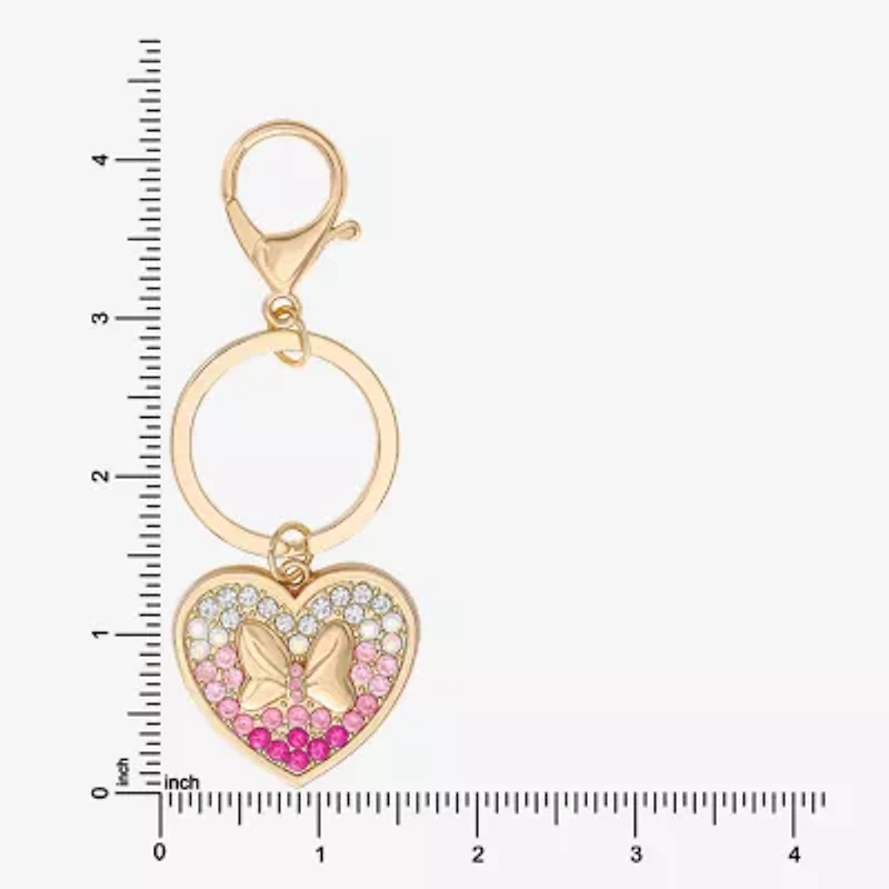 Gold Tone Minnie Mouse Bow Key Chain
