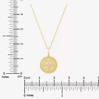 Limited Quantities! North Star Womens Diamond Accent Natural White Diamond 14K Gold Round Star 17 Inch Pendant Necklace