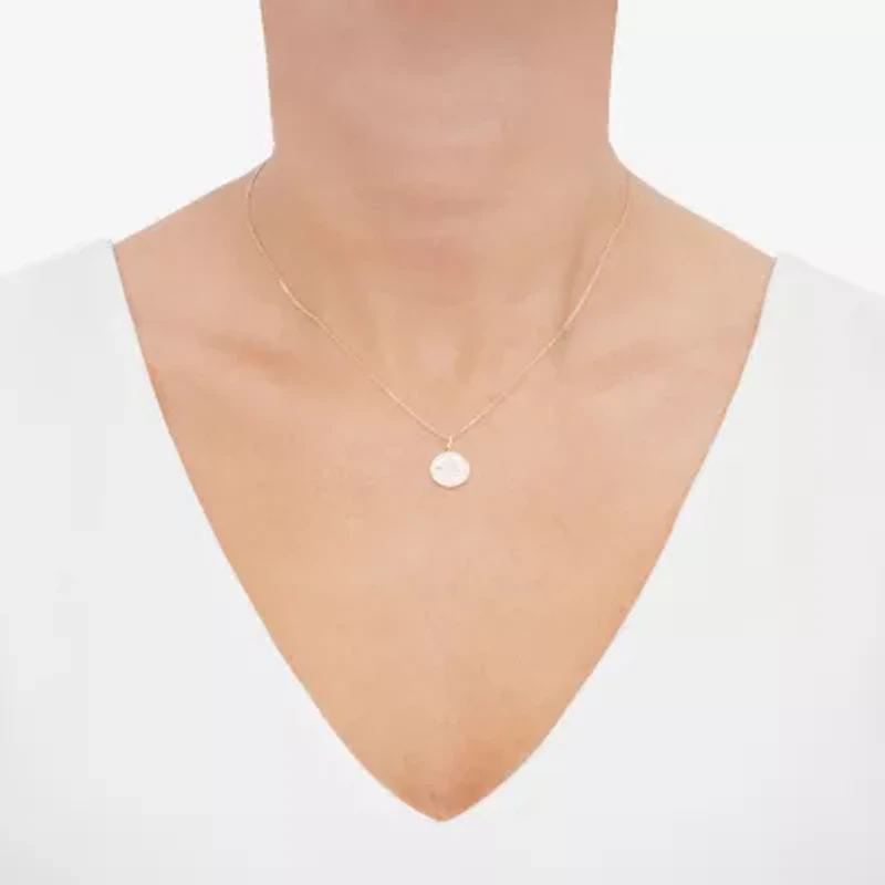 Limited Quantities! North Star Womens Diamond Accent Natural White Diamond 14K Gold Round Star 17 Inch Pendant Necklace