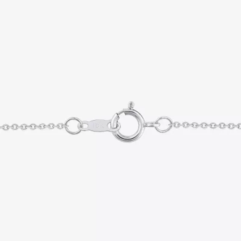 Diamond Blossom (G, Si2) Womens 1/4 CT. T.W. Lab Grown White Diamond 10K Gold 18 Inch Pendant Necklace