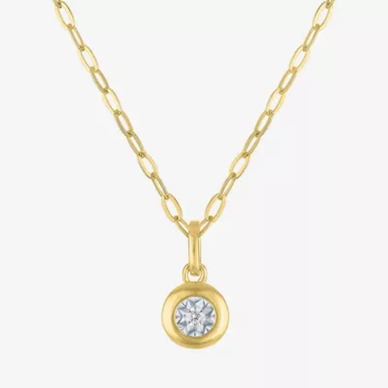 Yes, Please! (G-H, Si2-I1) Womens 1/10 CT. T.W. Lab Grown White Diamond 14K Gold Over Silver 2-pc. Jewelry Set